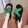 2024 New Platform Sandals Female Summer Light Summer Fashion Beach Flip-flops Slippers Women Non-slip Designer Round Head Black