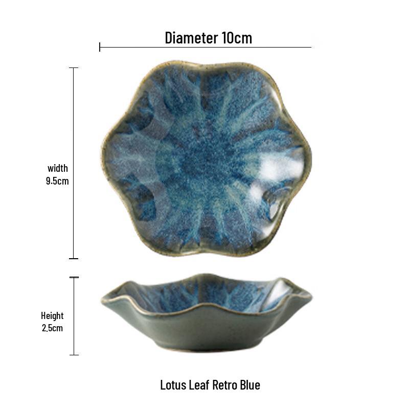 Japanese Ceramic Lotus Leaf Dipping Dishes