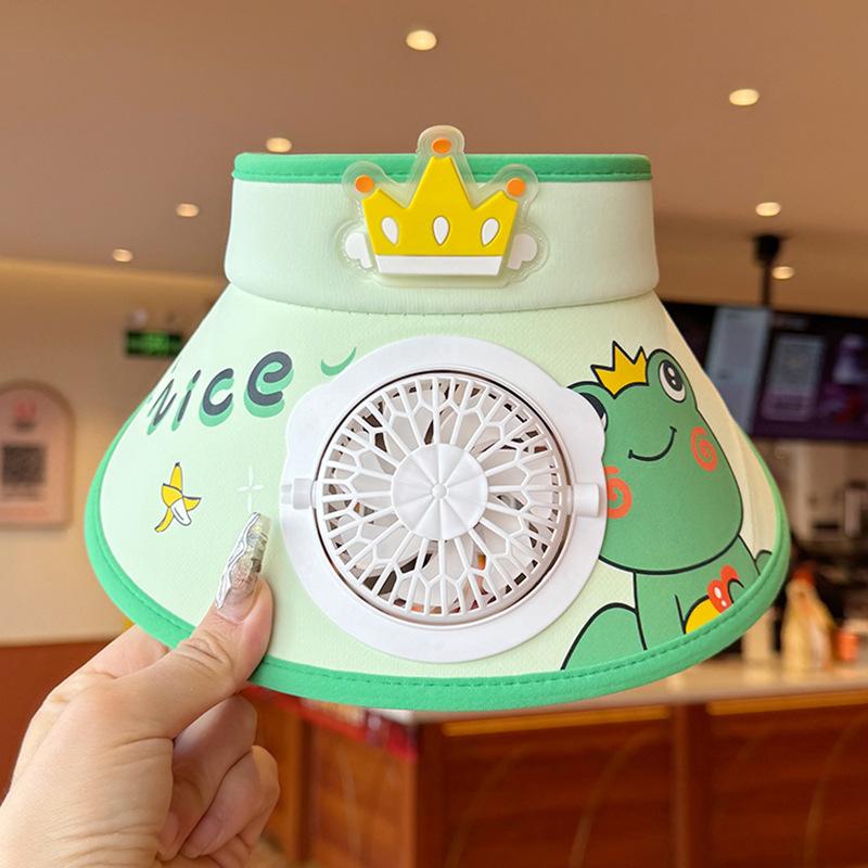 Солнечная шляпа-вентилятор Детская шляпа от солнца Мальчики и девочки Летняя УФ Шляпа-цилиндр с небом Детская шляпа от солнца