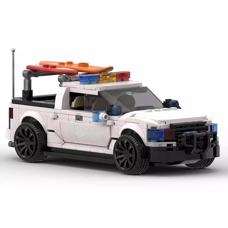 MOC Технический Автомобиль Форсированный Полицейский Автомобиль F-150 и Crown Victoria II Городские Скоростные Автомобили Наборы Строительные Блоки Детские Игрушки Рождественский Подарок