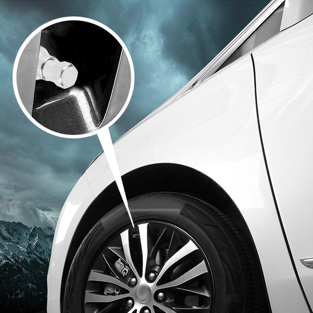 4Pcs Aluminum Alloy Rubber Tubless Wheel Tire Tyre Valve Stem Cap Kit