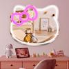 Зеркало-туалетное зеркало Hello Kit со светодиодной подсветкой, 16"x13" Зеркала Hello Kit со подсветкой, Декор для спальни, Регулируемая яркость, Настенное зеркало для макияжа, Неоновый знак для девочки-подростка