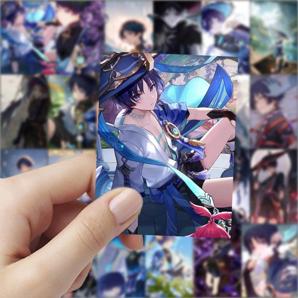 63шт Странник (Геншин Удар) Наклейки, самоклеящиеся украшения для рукописных журналов, периферийные наклейки