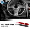 Настоящая мягкая карбоновая наклейка для Ibiza 6l 2003 2004 2005 2006 2007 2008 LHD Автомобиль Основная полоса водителя Внутренние аксессуары