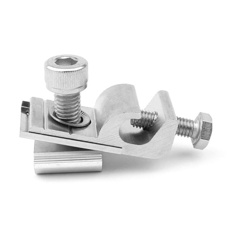 Pack of 4 Aluminum Solar Grounding Clamps with Adjustable Screws & strong Design Easy to Use for Photovoltaic Panel