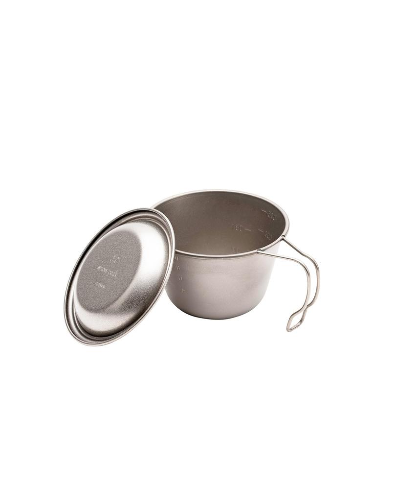Snow Peak Deep-Style Titanium Siera Cup with Lid E-314R Camping Outdoor Lightweight Measuring BBQ