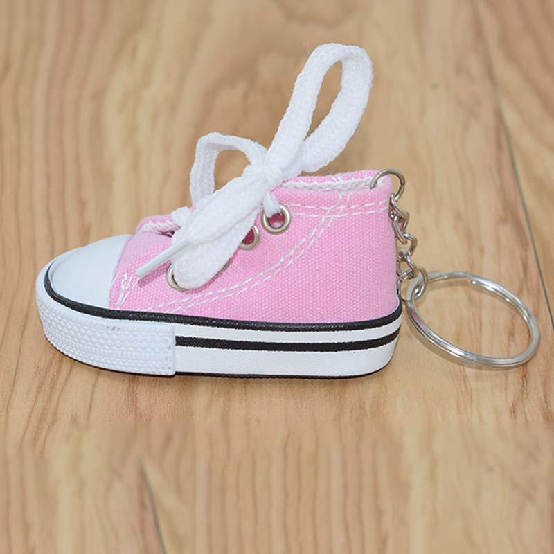 Charm Unique Fashion Personality Bag Accessory Shose Pendant Key Chain Mini Canvas Shose Jewelry Pendant Gift