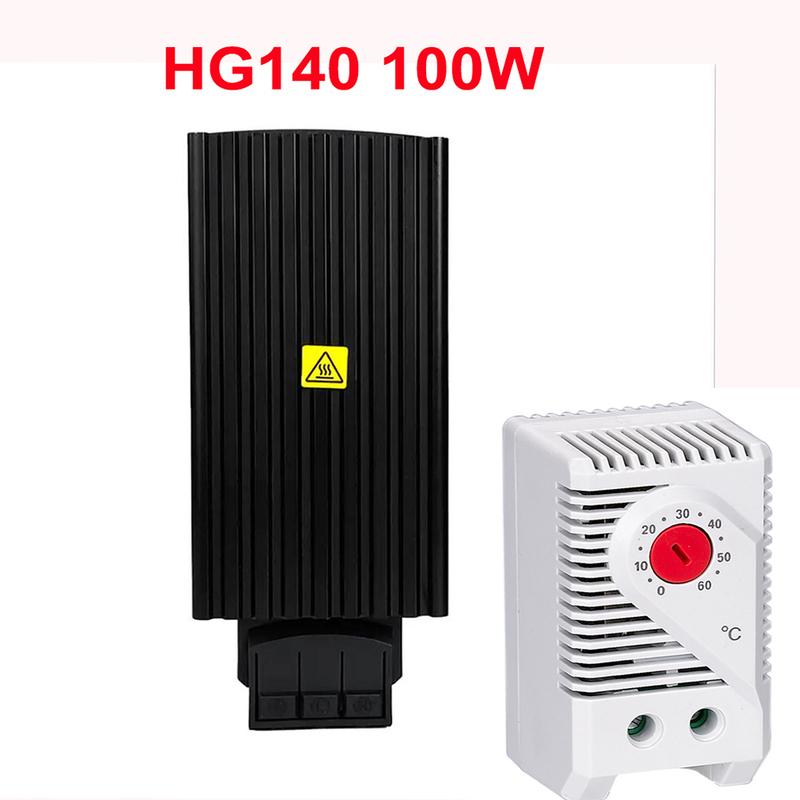 HG140 15W 30W 45W 60W 75W 100W 150W Промышленный шкаф 35 мм Din-рейка Тип Тепловентилятор PTC Полупроводниковый Термостат с NC KTO
