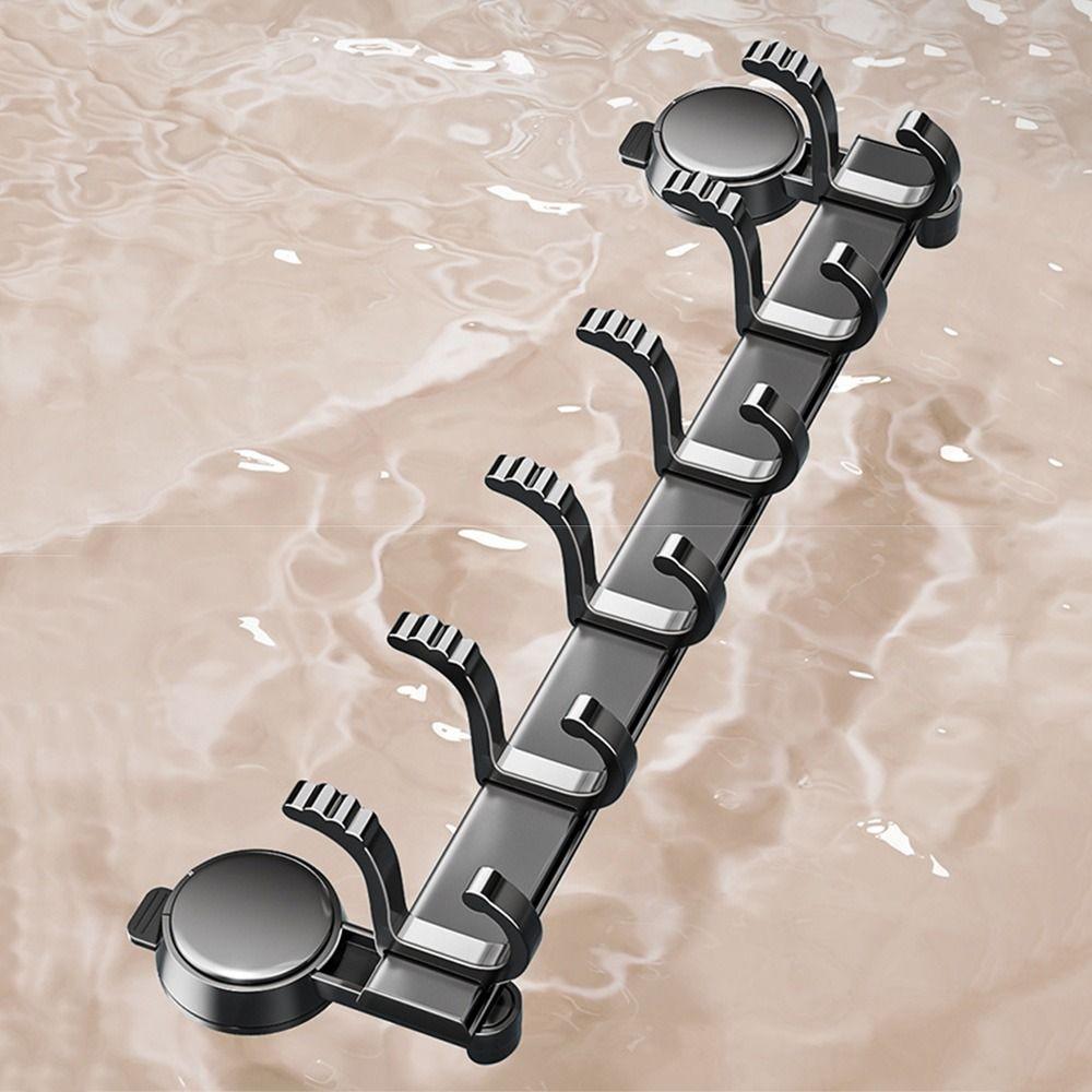 Suction Cup Wall Mount Coat Rack Removable Hanging Key Holder Bathroom Towel Hanger  Entryway