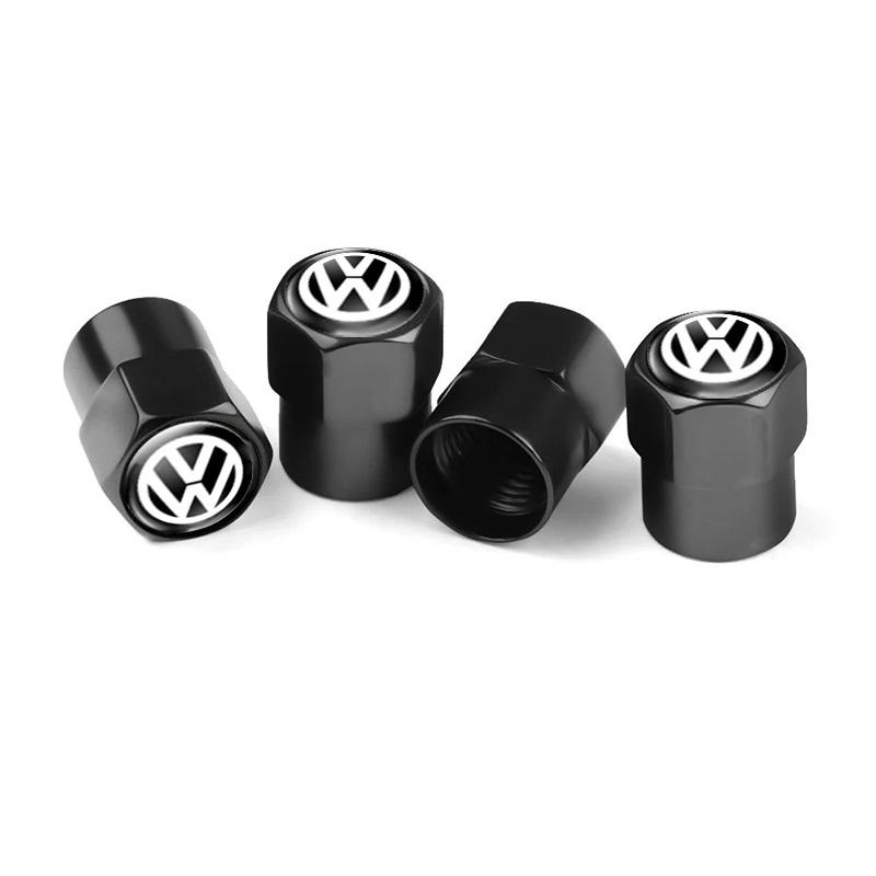 Car Wheel Tire Valve Caps Tyre Rim Stem Covers Auto Accessories For Volkswagen Bora Polo Golf Passat Touareg Tiguan Vento Sharan