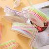 10yards/Roll Bow Ribbon Transparent Rainbow Color DIY Silk Ribbon 9 Meters Bouquet Gift Packaging 2.5cm Bubble