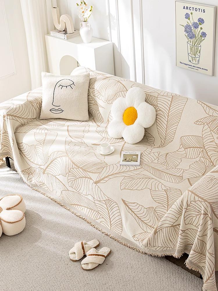 Stylish Durable Sofa Cover Soft Sofa Towel Universal Futon Couch Cover Blanket for Loveseat Breathable Slipcover Chair Protector