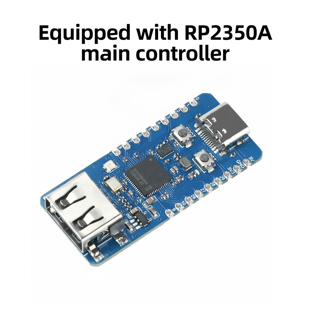 Мини-плата разработки RP2350-USB-A Процессорный микроконтроллер на базе Raspberry Pi Pico 2 RP2350A Тип C