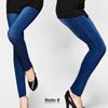 Women Printed Tight-fitting Super Stretch Leggings High Waist Outer Wear Sexy Close-fitting Imitated Denim Jean Leggings(Suitable for Weight 40-85kg)