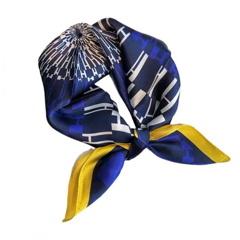 100% Pure Silk Square Scarf 53x53cm Lightweight Floral Print Womens Fashion Accessory Office