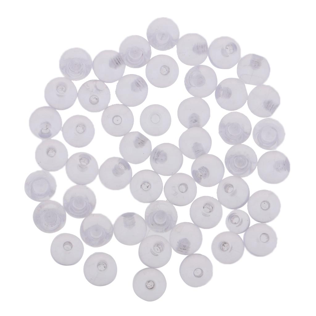 50 Pieces Body Piercing Jewelry Replacement Balls Clear Acrylic  1.2 X 3mm