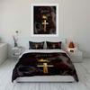 "Jesus Cross Rose Crown Design" Bedding Duvet Cover Set Duvet Cover Pillowcases  (1 * Duvet Cover 2 * Pillowcases, without duvet insert)