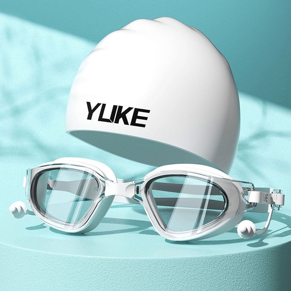 Портативные очки для плавания с большой оправой, силиконовые очки для плавания с берушами, профессиональные мужские и женские очки для плавания с HD защитой от запотевания