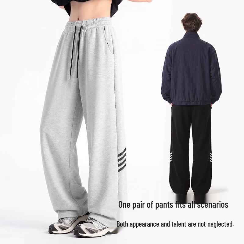 Mark Fairwhale Men's Heavyweight American Style Striped Straight-Leg Sweatpants