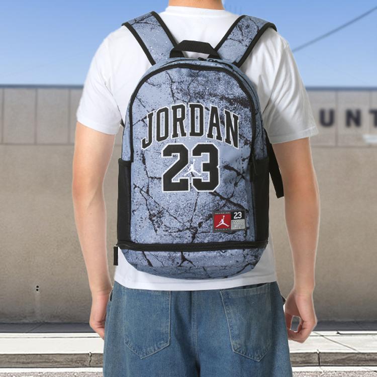 New Jordan Polyester Backpack Medium Size Unisex Blue JD2433009AD-001