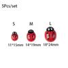 5pcs Handmade Resin Ladybug DIY Ladybug Miniatures Cartoon   Memorial Gift