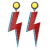 Lightning Punk Eardrop Accessories Acrylic Exaggerated Trend Earrings  Women