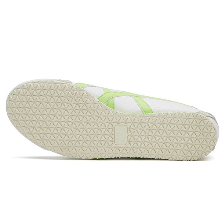 ONITSUKA TIGER Кожаные кроссовки Mexico 66 с круглым носком, на шнуровке, нескользящей подошве, низкие, повседневные, унисекс, неоново-зеленый 1183B771-102