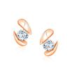 YUIITU Earrings Ladies Popularity High Quality Zirconia Drop Silver Compatible with Metal Allergies 18k Gold Pink Gold Plated Simple Modern Geometry