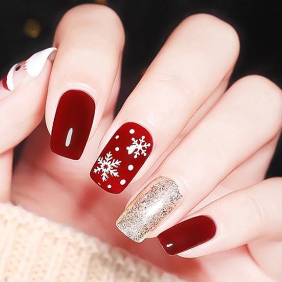 12Grids/Box Nail Sequins Стильные изысканные мини рождественские наклейки для маникюра с блестками для