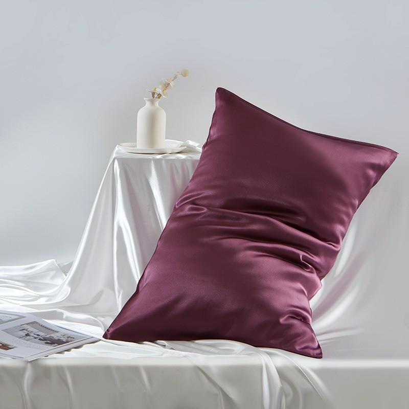 100% Pure Mulberry Silk Pillowcase Double-Sided Smooth 22 Momme Solid Color Zipper Or Envelope