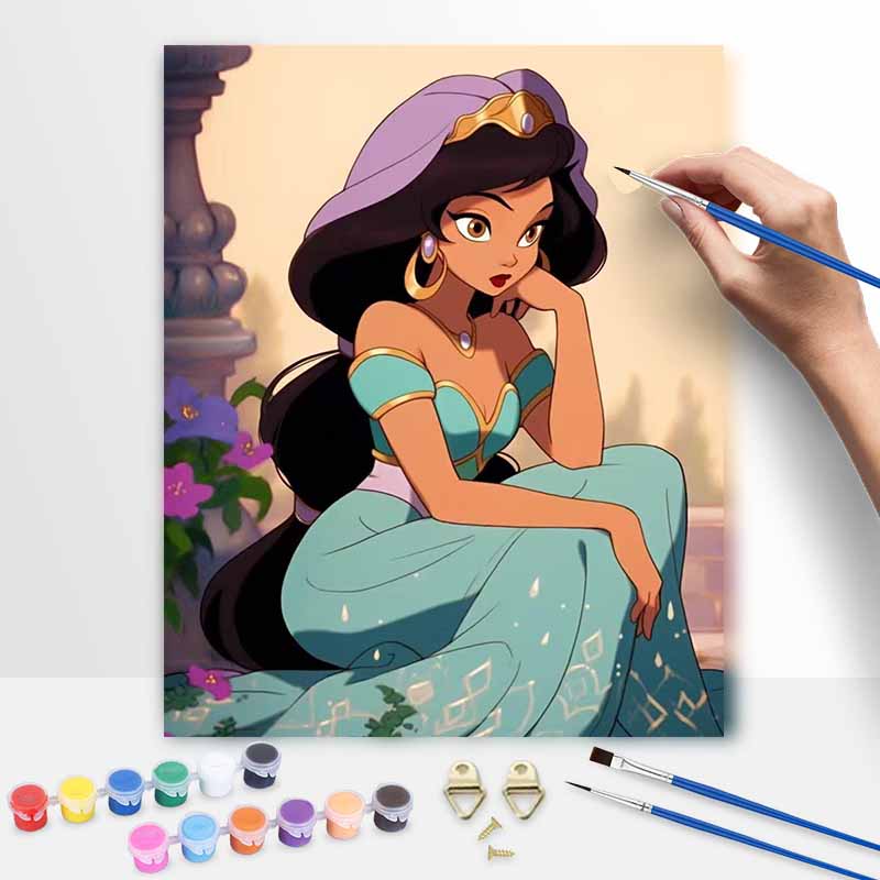 Disney Jasmine oil painting painting art set handmade diy gift home decoration