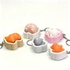 Slow Resbound Finger Button Clicker Soft Squeeze Toy Keychain Fidget Keychain  Holiday Gifts