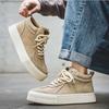 3077 Tooling Men's Shoes Autumn and Winter Retro British Street High-top Board Shoes Cowhide Trend Versatile Casual Shoes