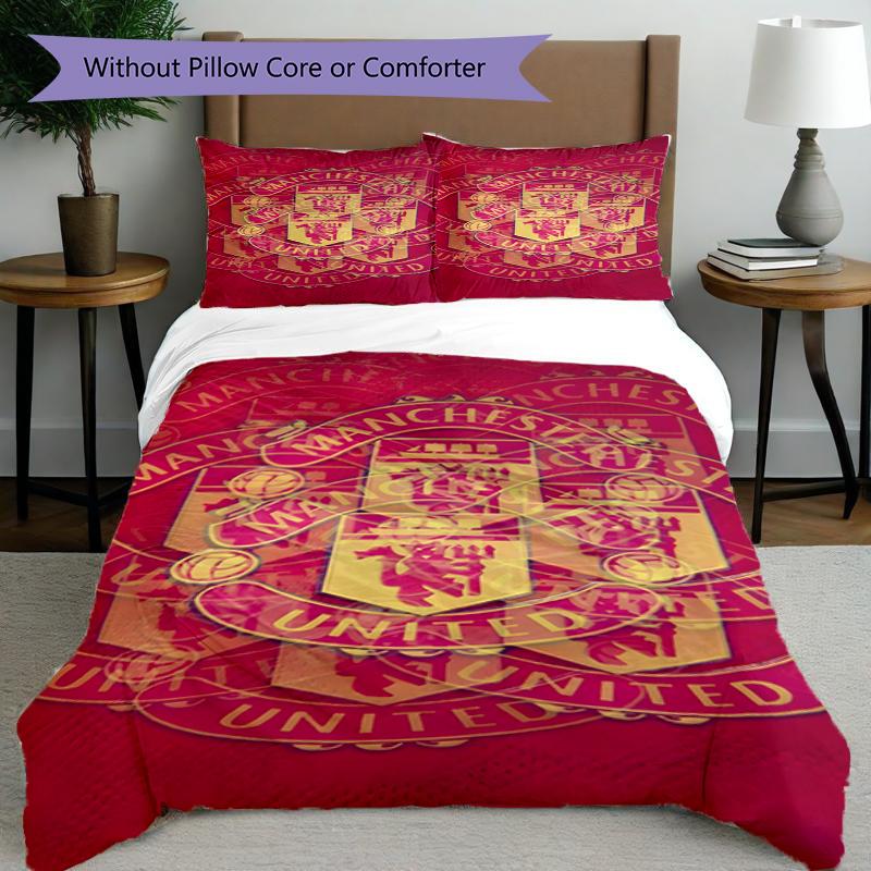 3pcs Duvet Cover Set (1*Duvet Cover + 2*Pillowcase, Without Core),Football team.C Print Bedding Set, Bedroom Decor, All‑Season, Birthday Gift