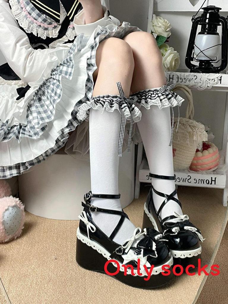 Japanese Sweet Lolita Knee Socks With Antibacterial And Antiodor Features For Teen Girls