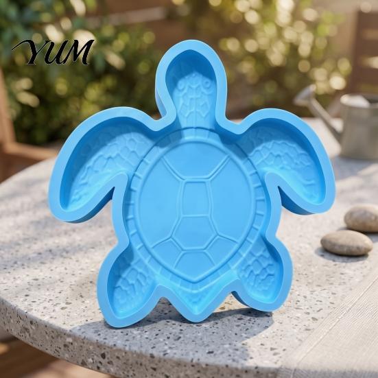 Flexible Silicone Molds for Resin Reusable Sea Turtle Stepping Stone Mold Garden Art, DIY Oceans Theme Concrete Easy Paving Paver Mold, Giant Outdoor