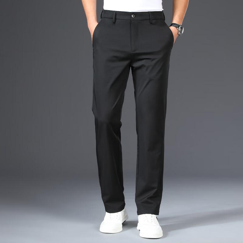 Fengmao Men's Lyocell Loose Straight-Leg Wrinkle-Resistant Casual Pants FMMY2103
