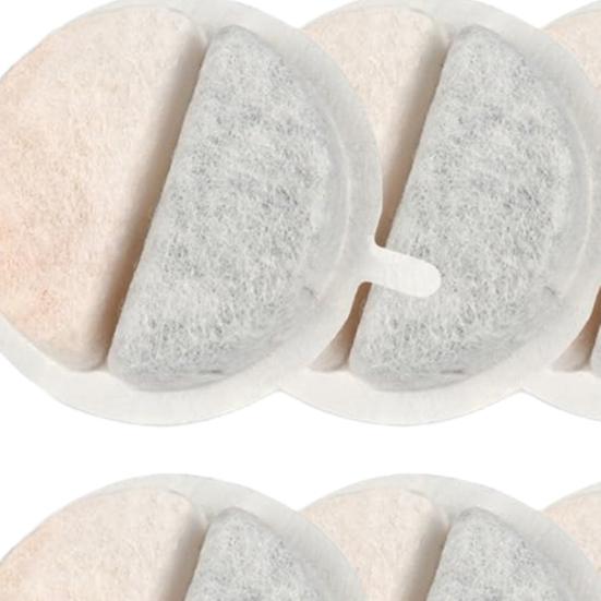 8/16Pcs Cat Water Fountain Filter Replacement Activated Carbon Filtration System with Sponges Set for Automatic Pet Water Dispenser