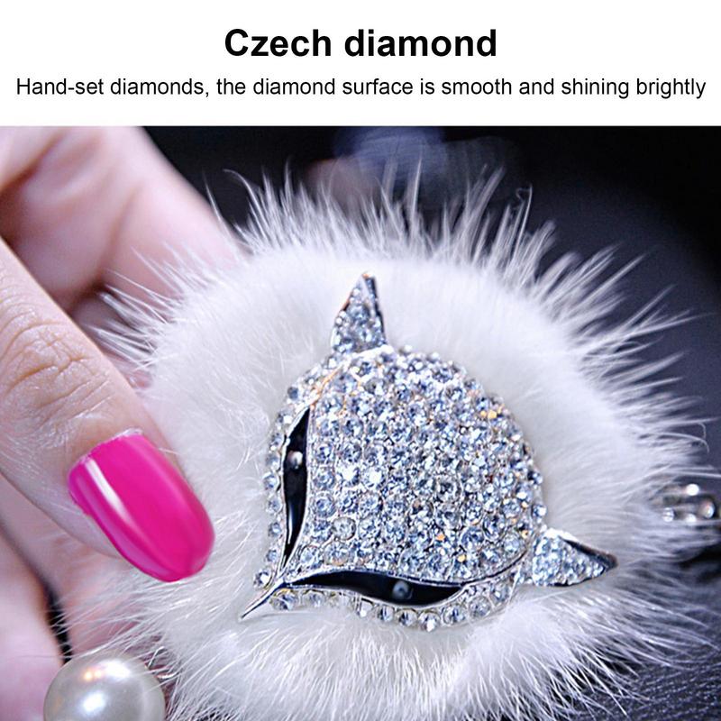 Автомобильный орнамент Лисий шар Кристалл зеркало заднего вида подвеска для автомобиля счастливый кристалл оконные подвески автомобильные аксессуары