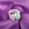 Натуральный Амазонит Драгоценный Камень 925 Стерлинговое Серебро Ювелирные Изделия Кольцо Ручной Работы Для Женщин RR-22-30