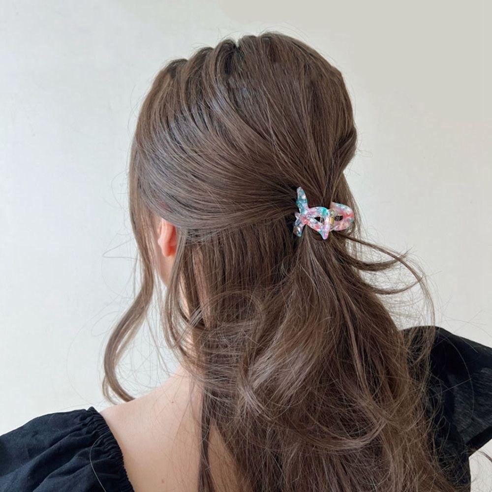 Acetate Printing Korean Style Barrette Women Hair Accessories Small Hair Claw Cute Hairpin