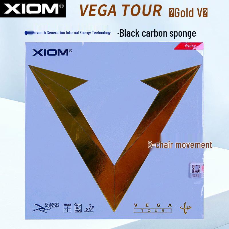 Накладка для настольного тенниса Xiom Fierce VEGA Weijia Gold V Sky (Корейский цвет, Анти-спин)
