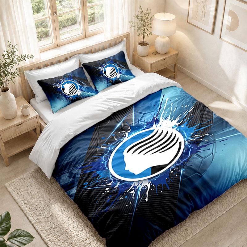 Bedding Set 1 Duvet Cover 2 Pillowcases Atalanta FC Print Bedroom Home Decoration