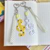Decorative Keychain Charm Acrylic-Style Bag Charm Music Note Key Holder With Loop Strap and Playful Details for Everyday Carry