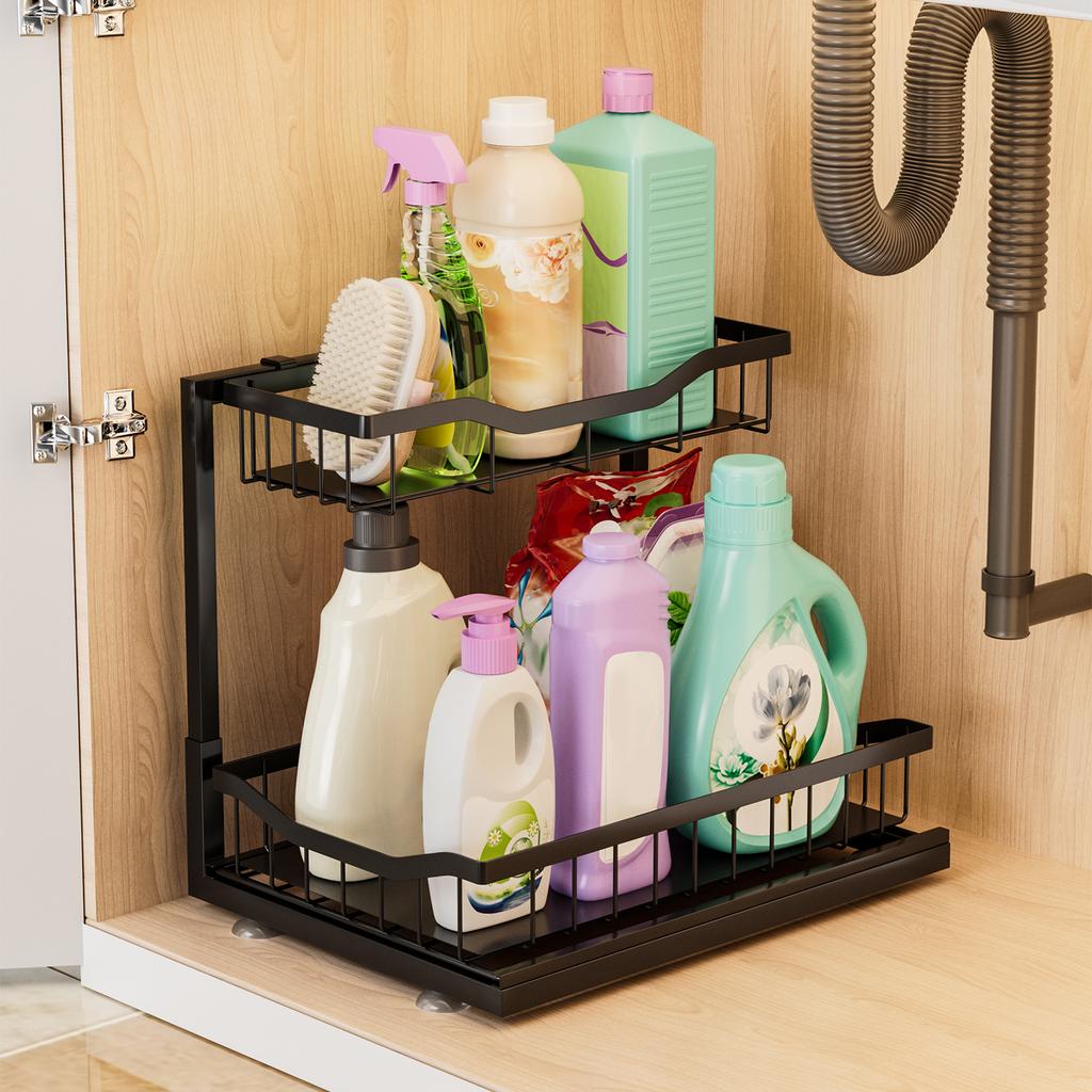 Выдвижные органайзеры для кухни, ванной комнаты и хранения, выдвижные полки для раковины, шкафы-органайзеры для многоцелевого использования