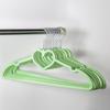 10Pcs Clothes Hanger Durable Abs Girly Heart Pink Love Bow-Knot Pattern Hanger Non-Slip Clothes Hanging Supplies