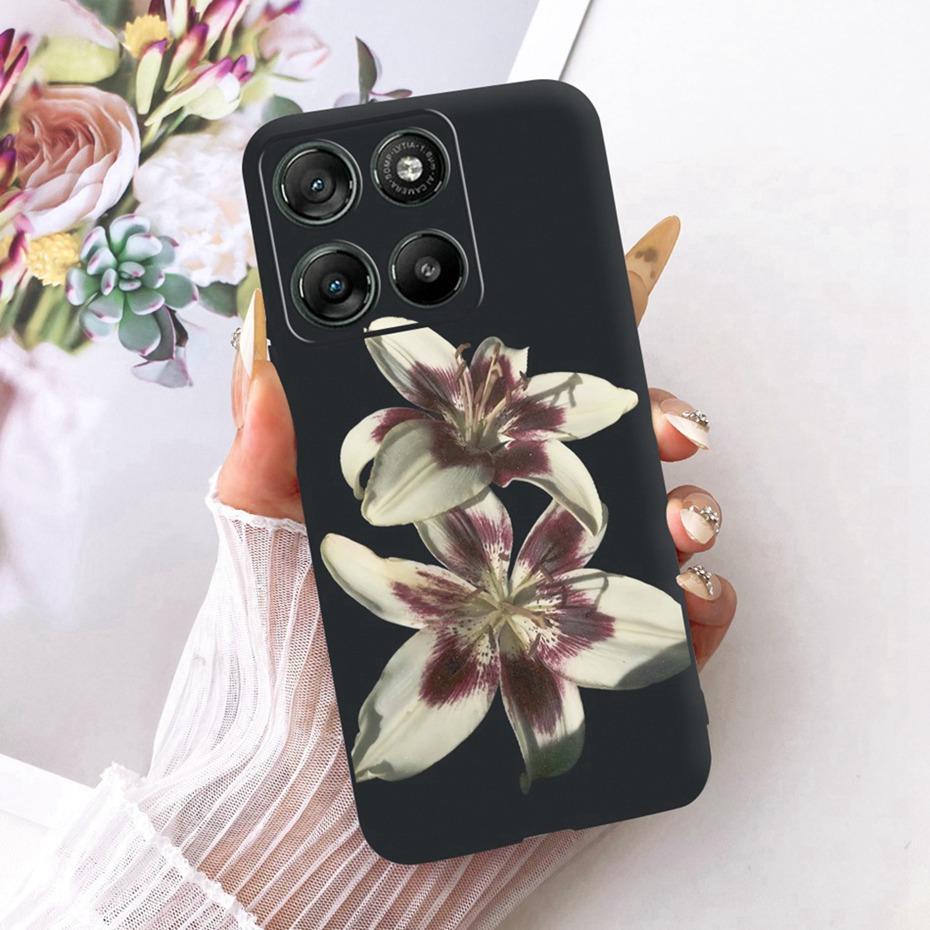 Модный Чехол с Буквой для Телефона Motorola Moto G77 G67 Задняя Крышка Для MOTO G67 G77 5G Мягкие Черные Силиконовые Чехлы