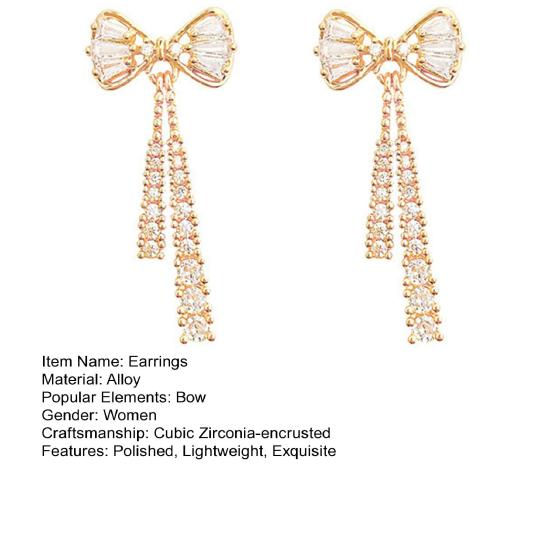 1 пара женских сережек-гвоздиков с бантиком польской формы, гладкие серьги со стразами, легкая повседневная одежда для вечеринок