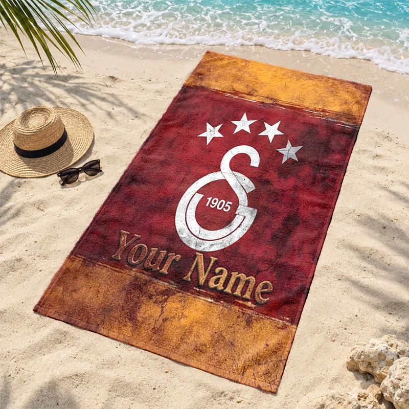 Galatasaray Custom Name Beach towels also serve as bath towels summer essential a musthave for the outdoors the beach and the pool