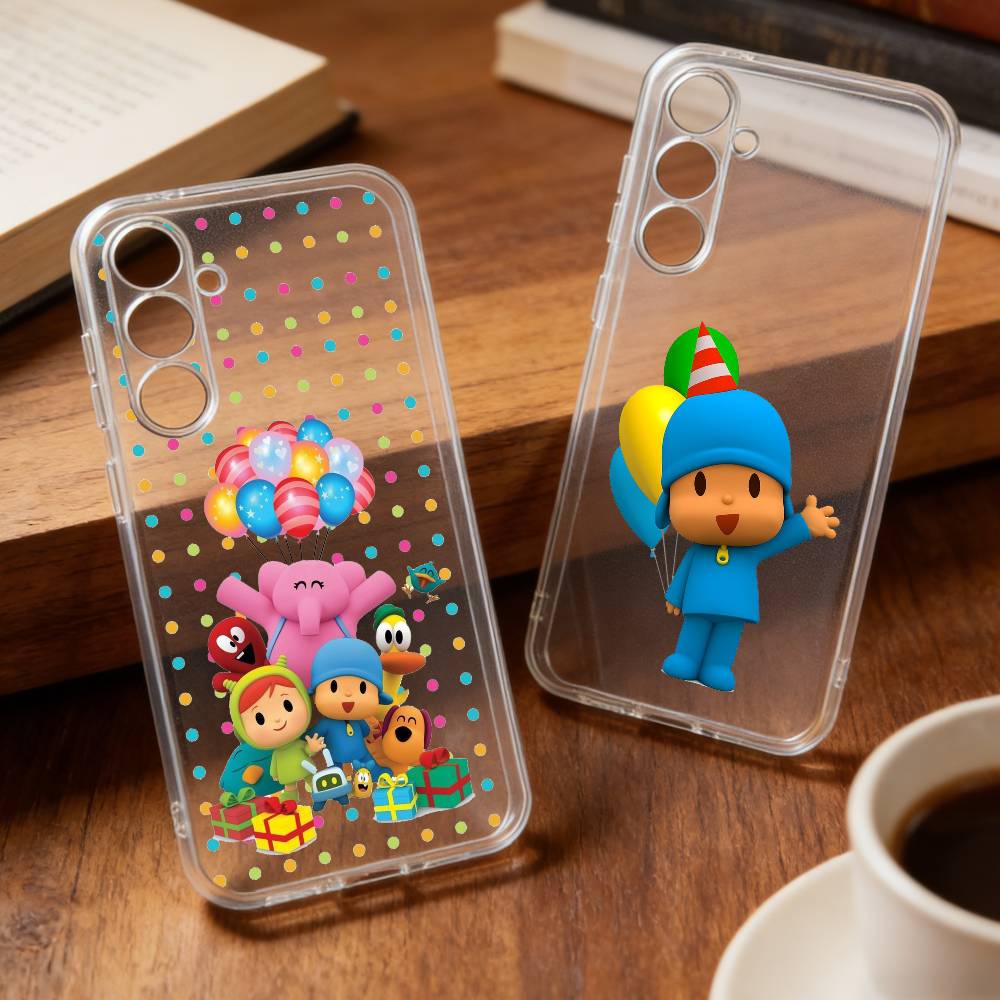 C-Cartoon P-Pocoyos Cute phone Case For Samsung S25,24,21,22,23,30,Ultra,20,Plus,Fe,Lite,Note Transparent Cover